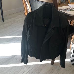 Black suade leather jacket